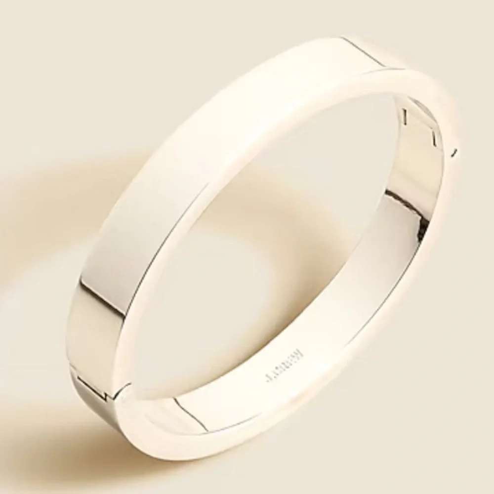 J. Crew Silver Hinge Bangle Bracelet NEW NWT